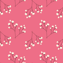spring endless pattern with cherry branches vector image