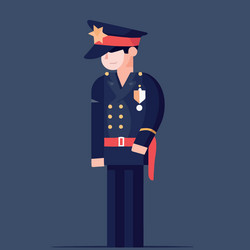 Military veteran wearing uniform Royalty Free Vector Image