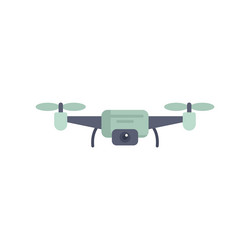modern drone hovering and recording with its vector image
