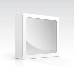 White Empty Box with Window vector image