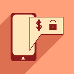 flat with shadow icon stylish mobile application vector image
