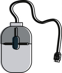 mouse with cord computer vector image