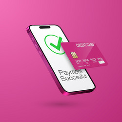 Pink Smartphone Payment vector image