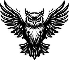 Minimalist Owl Silhouette Vector Image