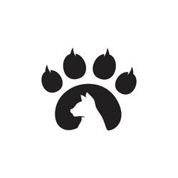 paw logo design Vector Image