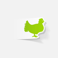 realistic design element chicken vector image