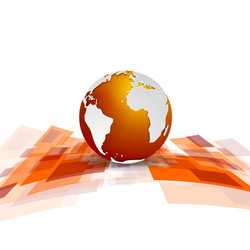 shiny motion tech background with globe vector image