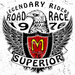 motorcycle tee graphic Vector Image