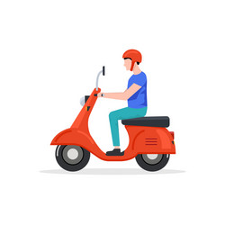 Delivery Scooter Icon - Rider Vector Image