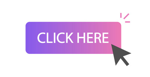 Modern click here button clicking via mouse vector