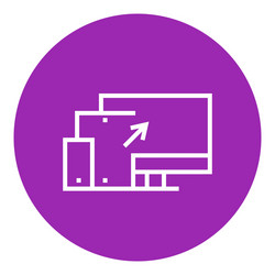 responsive web design line icon vector image
