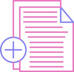 add file line two colour icon vector image
