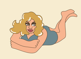 Blonde Cartoon Naked Woman Vector Images (70)