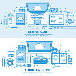 cloud computing media data server web storage vector image