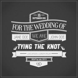 Elegant Wedding Invitation Vector Image