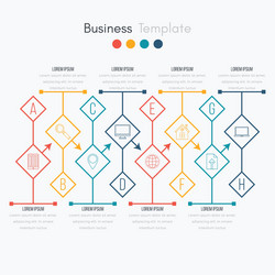 Thin line infographic element vector