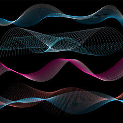 Abstract Linear Wave Patterns vector image