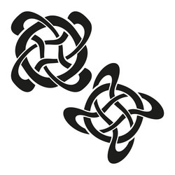 celtic knot symbol intricate loop pattern tribal vector image