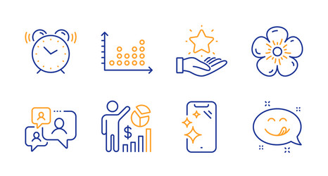 dot plot loyalty program and smartphone clean vector image