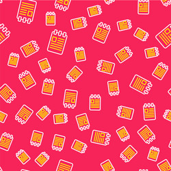 line notebook icon isolated seamless pattern vector image
