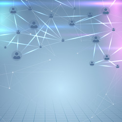 social user network structure web background vector image