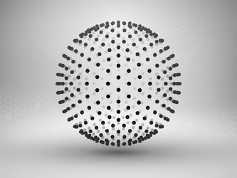 sphere with dots halftone connection concept vector