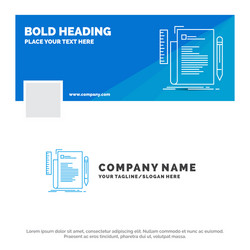 Blue business logo template for code coding file vector