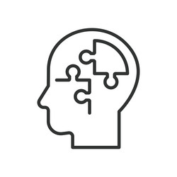 inner logic icon in line design vector image