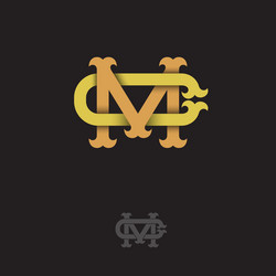 Initial letter logo m and c mc monogram logo icon Vector Image
