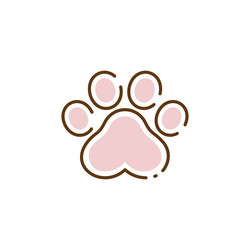 paw logo design Vector Image