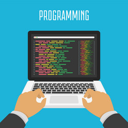 programming and coding concept vector image