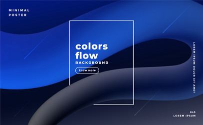 abstract 3d dark background with fluid loop effect vector image
