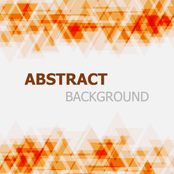 Orange geometric tech background with glossy Vector Image