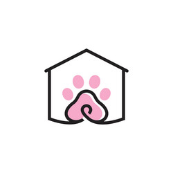 paw logo design Vector Image