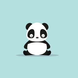 abstract cute panda vector