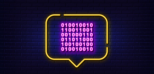binary code line icon computer machine sign vector image