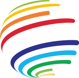 Colorful wire world logo icon Royalty Free Vector Image