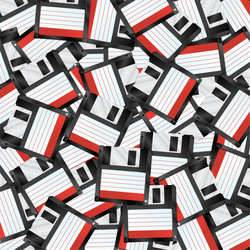 Floppy disks background vector