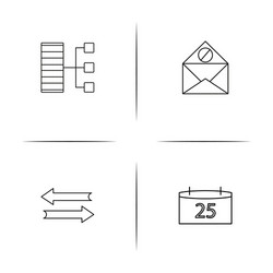 internet technologies simple linear icon vector image