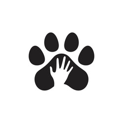 paw logo design Vector Image