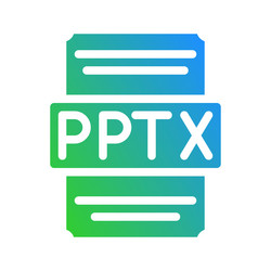 pptx spreadsheet file design icon with clean vector image