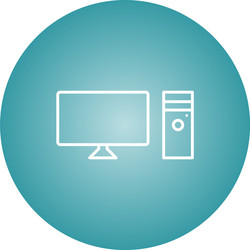 unique computer line icon vector