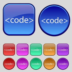 code sign icon programming language symbol set vector image