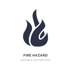 Fire Hazard Icon - Simple Warning Vector Image