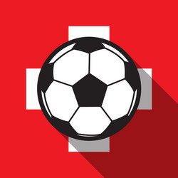 football icon with switzerland Vector Image