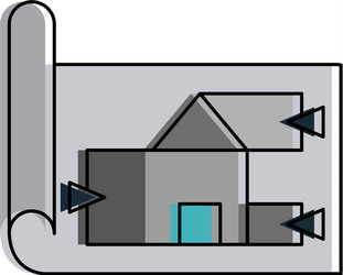 Graph on paper icon image vector