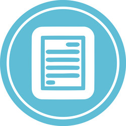 Official document circular icon Royalty Free Vector Image