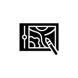 pen display icon computer component solid vector image