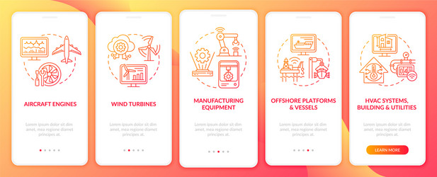 digital twin application onboarding mobile app vector image