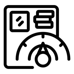 server room monitoring system showing cpu load vector image